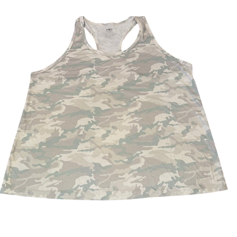 Athletic Works Women's Active Racerback Tank Grey Camo Size XXL 2XG Plus Sz 20